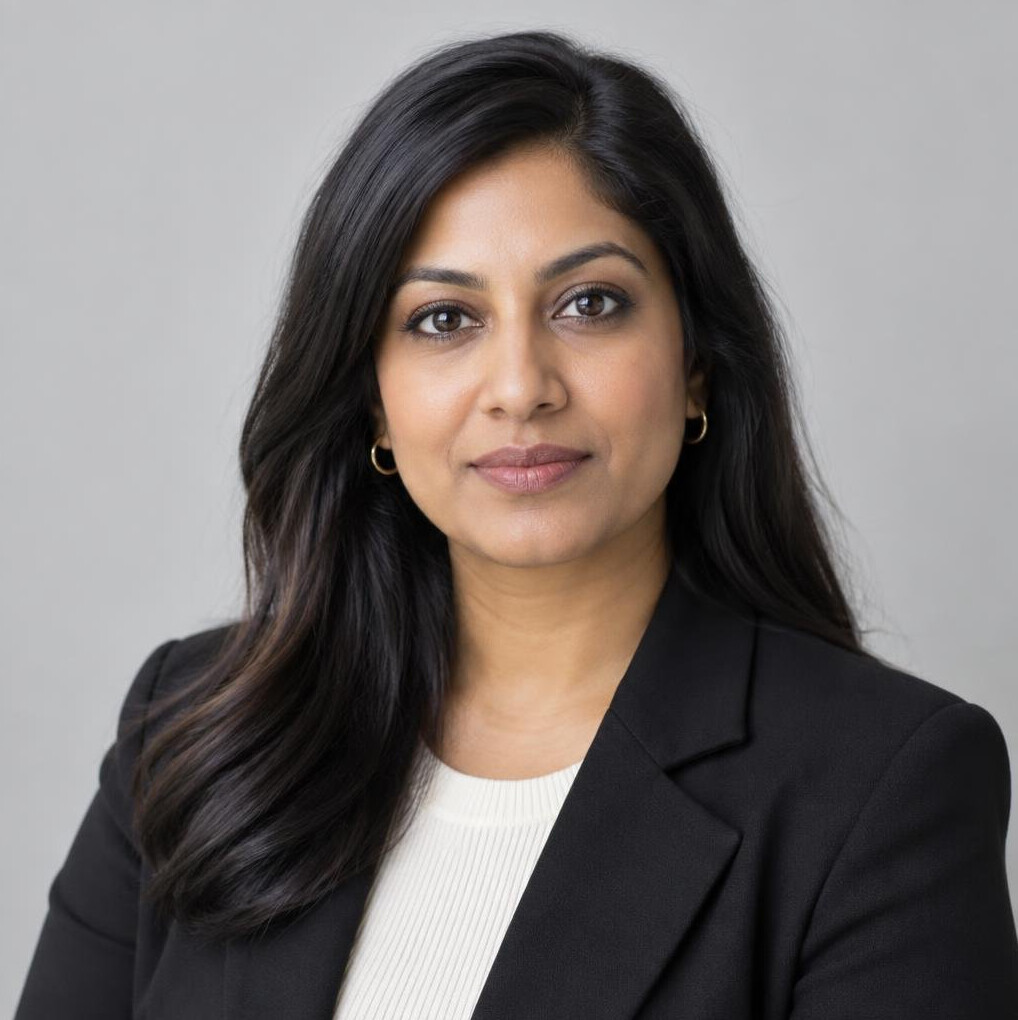 Portrait of a British Asian woman broadcast producer